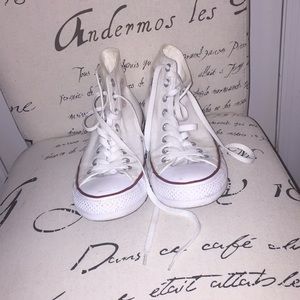 White High top converse! Size 9